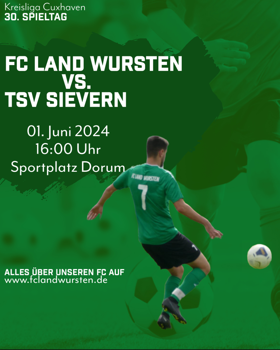 Read more about the article 30. Spieltag: FC Land Wursten – TSV Sievern und FREIBIER