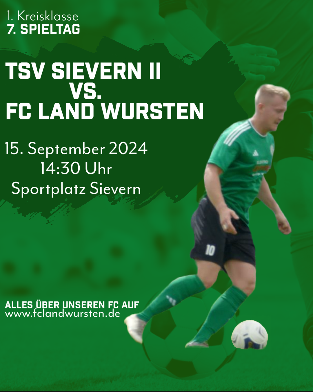 Mehr über den Artikel erfahren 7. Spieltag: TSV Sievern II – FC Land Wursten