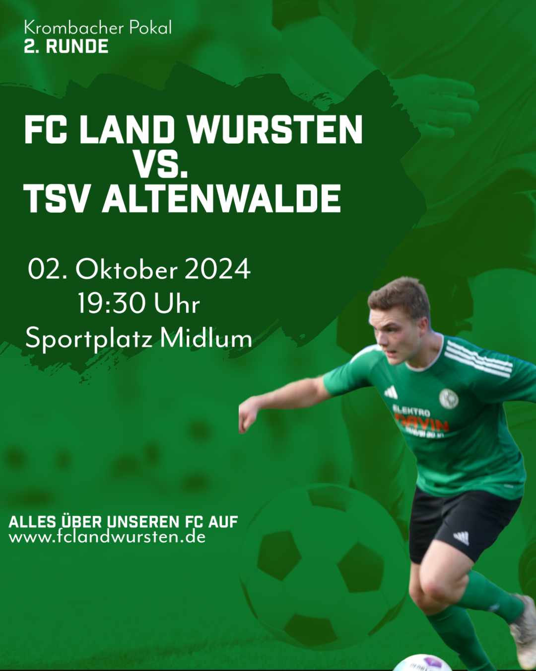 Du betrachtest gerade Krombacher Pokal (2. Runde): FC Land Wursten – TSV Altenwalde