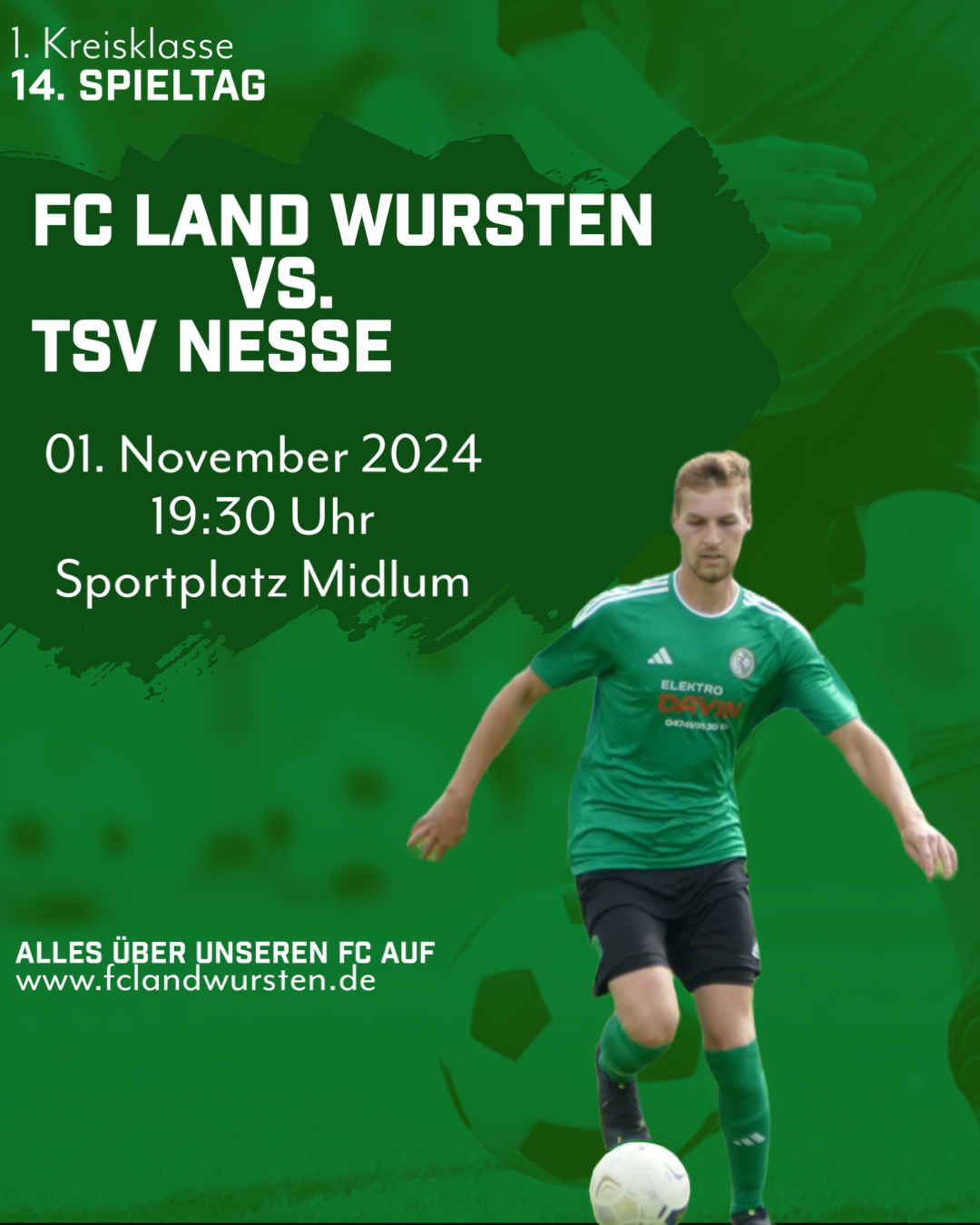 Du betrachtest gerade 14. Spieltag: FC Land Wursten – TSV Nesse